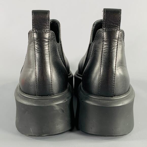 THE ROW Size 7.5 Black Leather Platform Chelsea Boots - Picture 3 of 9